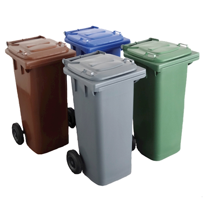 Wheelie Bin PE-HD 80 lt, grey